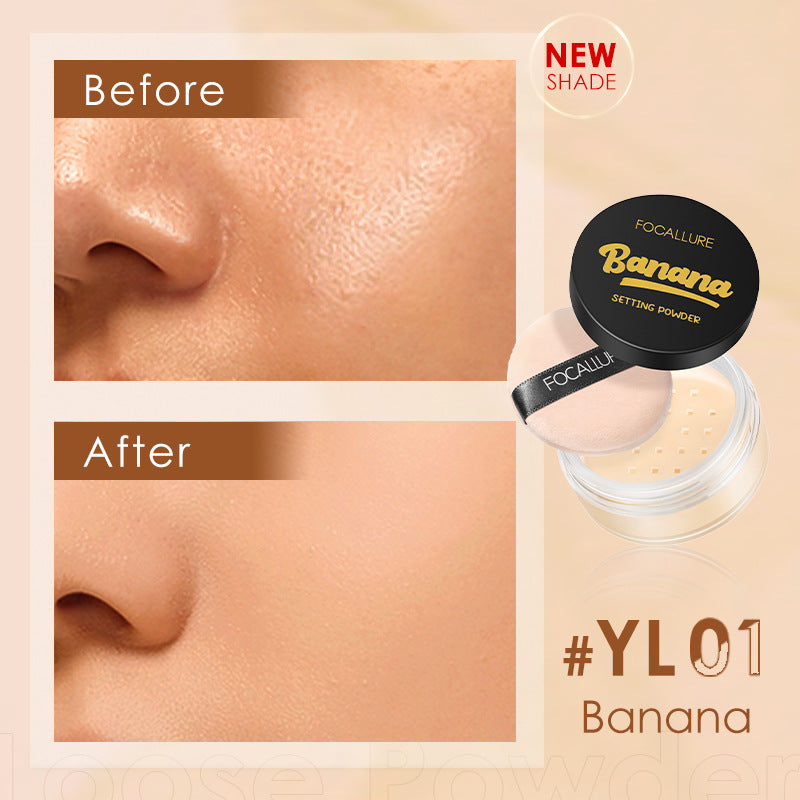 Poudre de maquillage pour le visage à la banane.