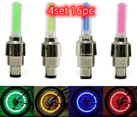 Néon Lumières Roue de Pneu Valve Cap Lumière LED Flash Pneu De Voiture Valve Caps Air Couverture Tire Rim Valve De Roue Tige cap Vélo Lumière