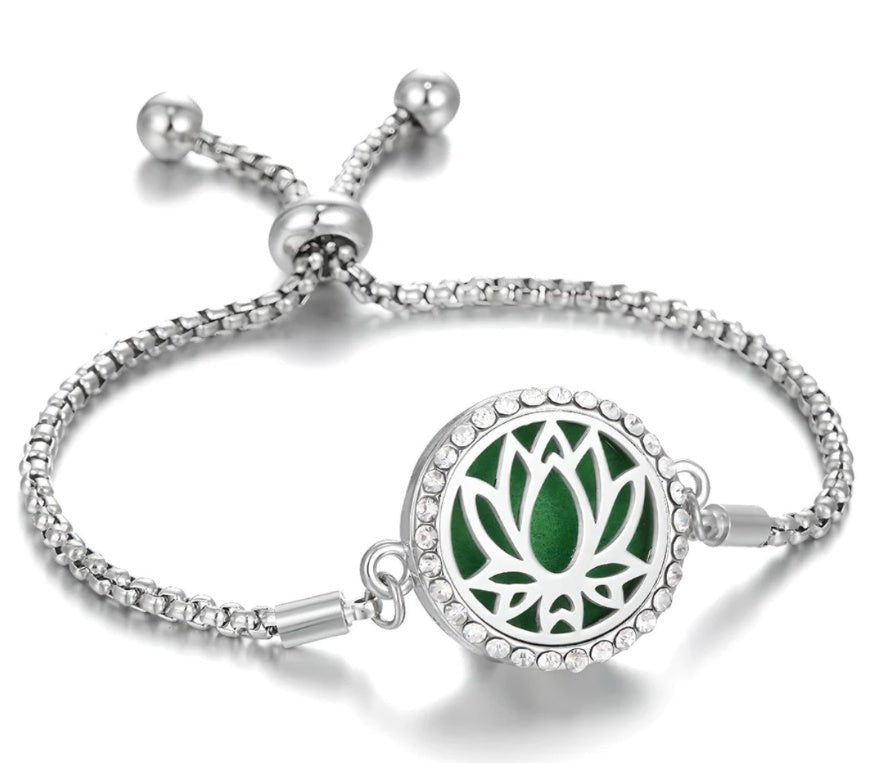 Bijoux de bracelet d'aromathérapie réglable en acier inoxydable creux - Ivory Deals Market