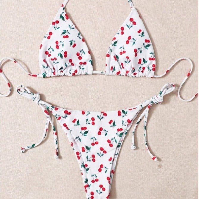 Bikini Split Halter de vacances - Ivory Deals Market