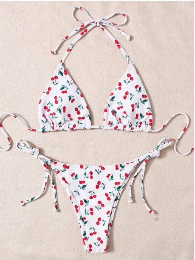 Bikini Split Halter de vacances - Ivory Deals Market