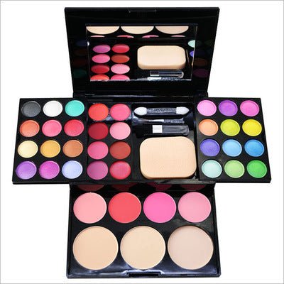 Boîte de maquillage 24 fards à paupières 8 rouges à lèvres 4 blush 3 poudres 39 maquillage de couleurs plateau de maquillage combiné - Ivory Deals Market