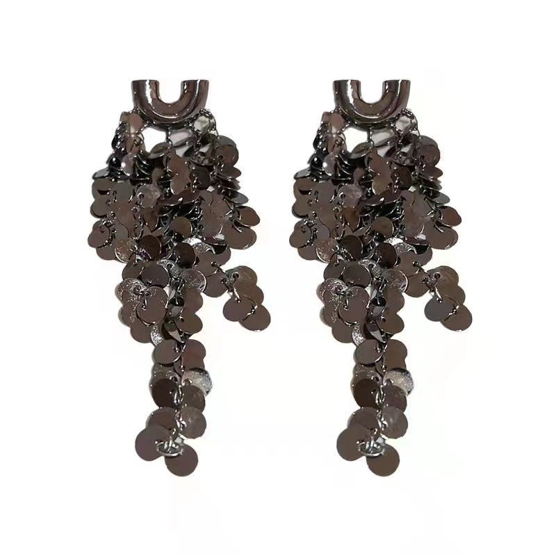 Boucles d'oreilles à paillettes exagérées à la mode pour femmes - Ivory Deals Market