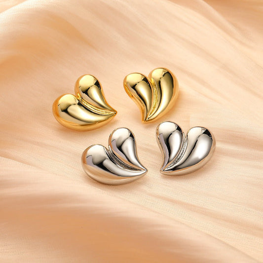 Boucles d'oreilles brillantes en or 18 carats européen et américain. - Ivory Deals Market