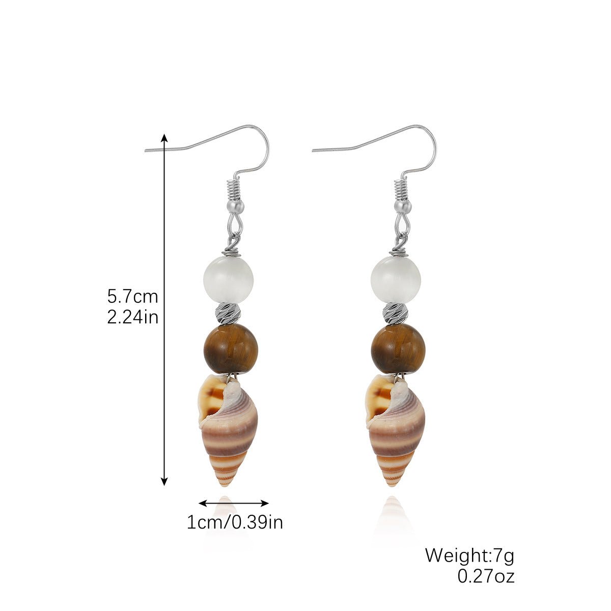 Boucles d'oreilles coquillage marine perle naturelle femme - Ivory Deals Market