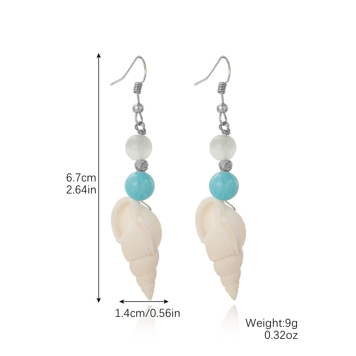 Boucles d'oreilles coquillage marine perle naturelle femme - Ivory Deals Market