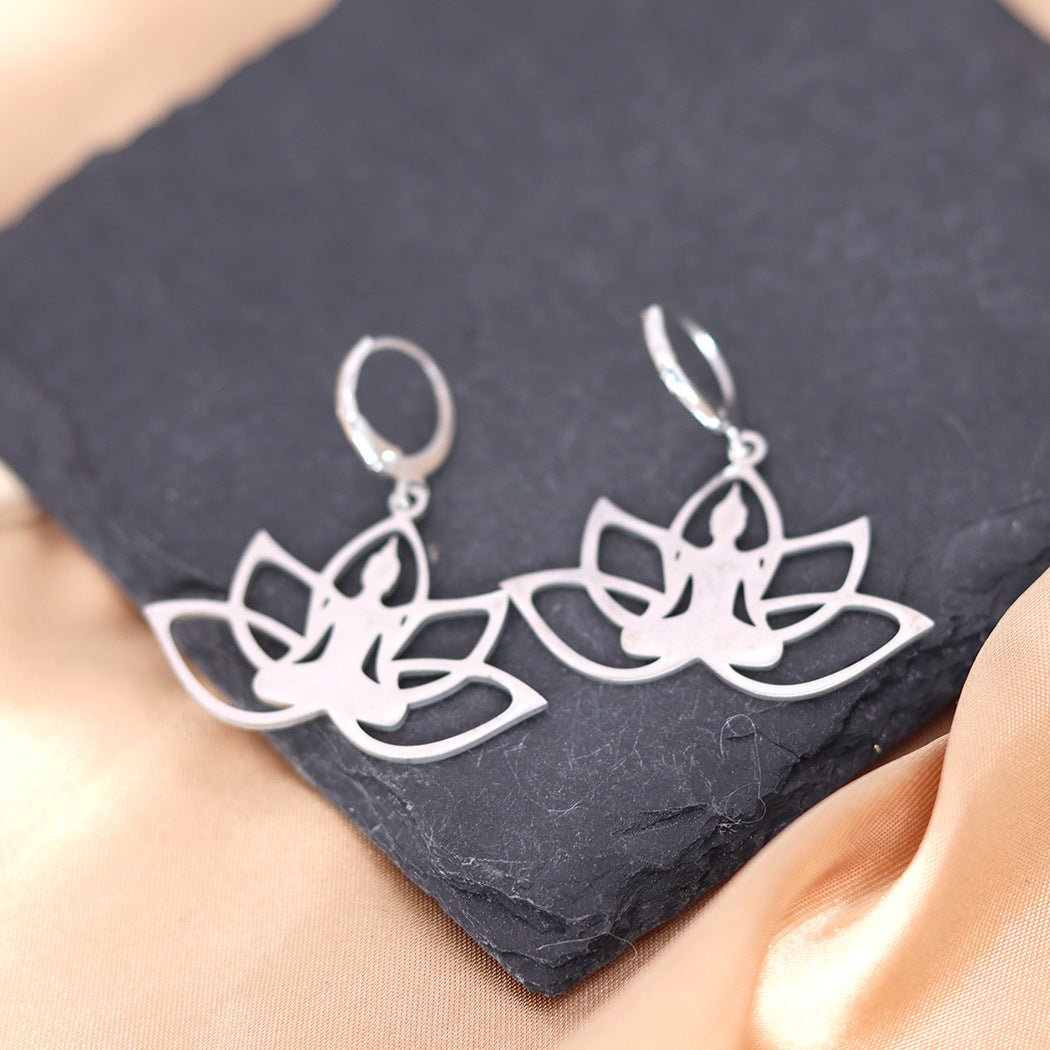 Boucles d'oreilles en acier inoxydable bohème mariage - Ivory Deals Market