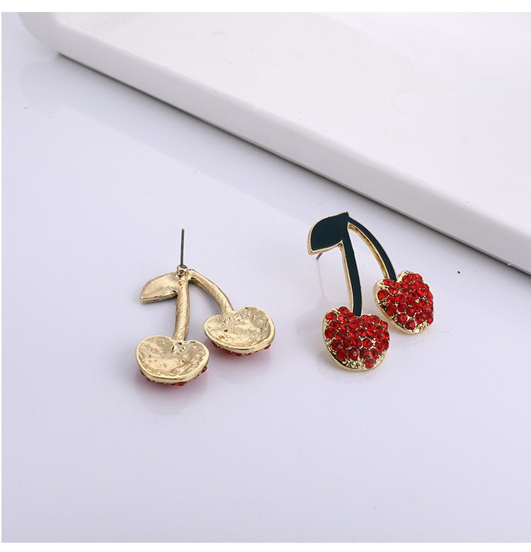 Boucles d'oreilles en forme de cerise en alliage d'été pour femmes - Ivory Deals Market