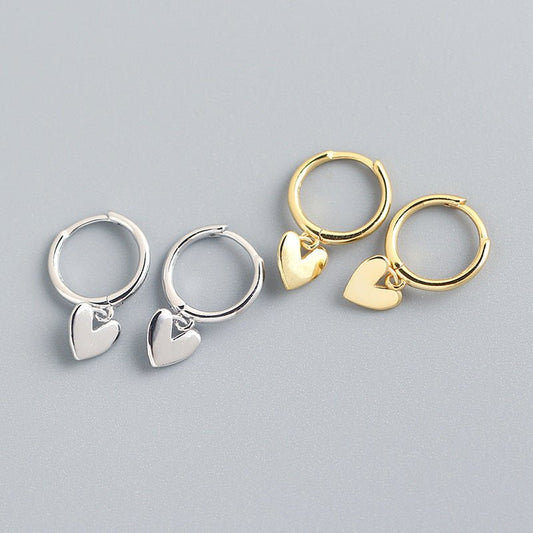 Boucles d'oreilles en forme de cœur en bijoux de qualité supérieure. - Ivory Deals Market