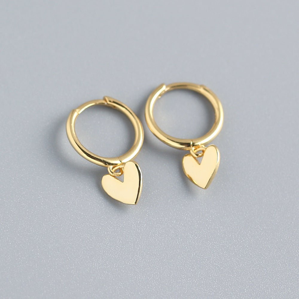 Boucles d'oreilles en forme de cœur en bijoux de qualité supérieure. - Ivory Deals Market