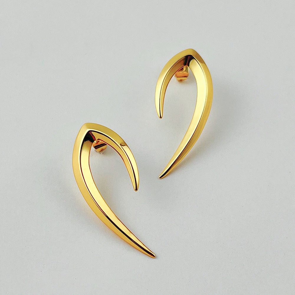 Boucles d'oreilles en laiton plaqué or 18K, - Ivory Deals Market