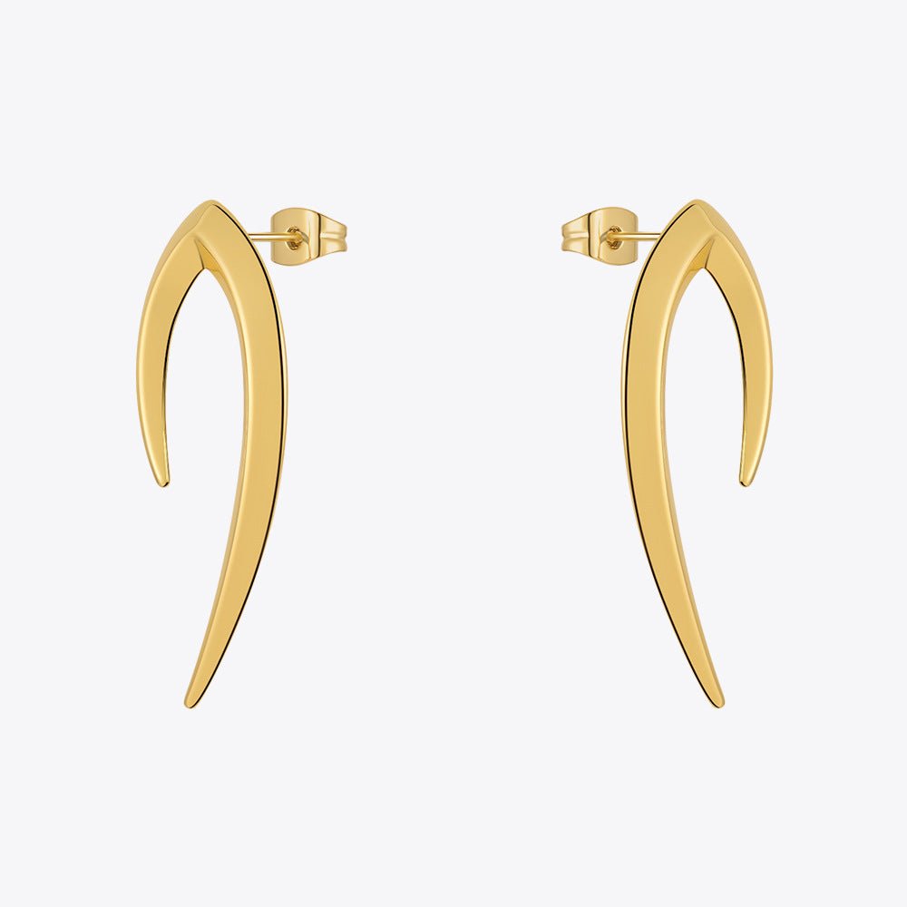 Boucles d'oreilles en laiton plaqué or 18K, - Ivory Deals Market