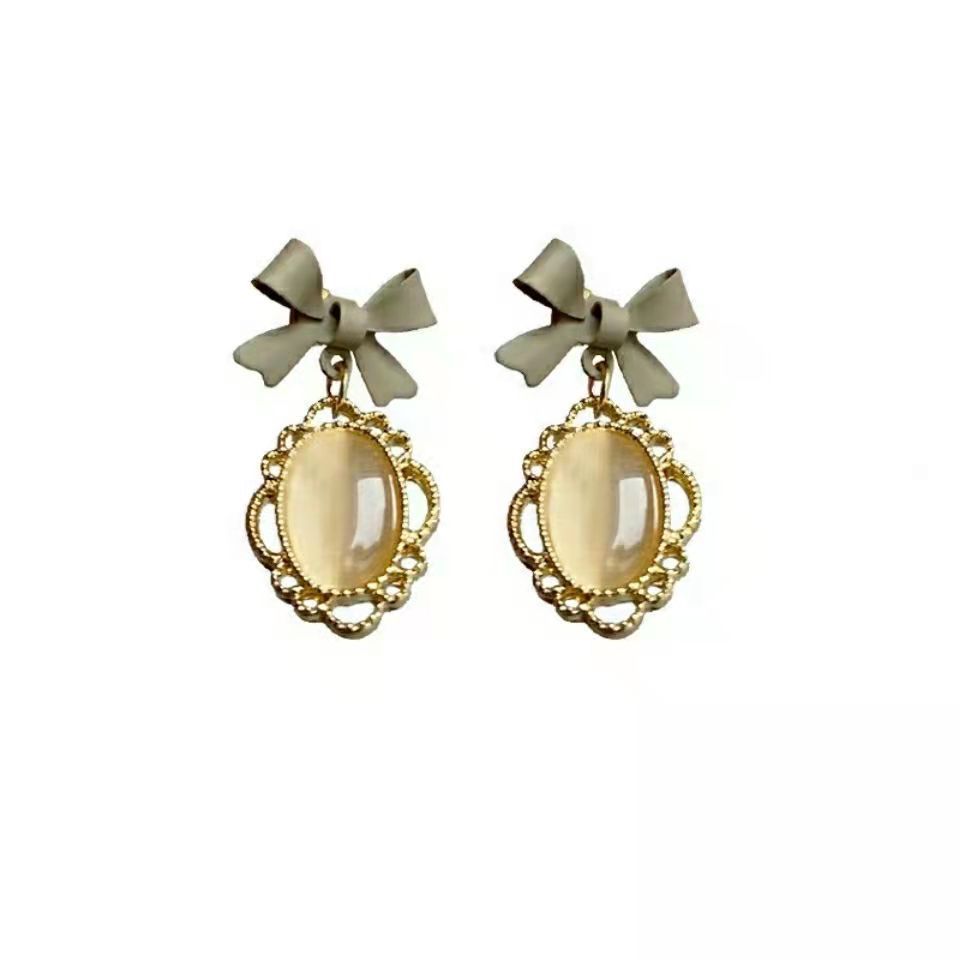 Boucles d'oreilles en opale rétro arc frais pour femmes - Ivory Deals Market