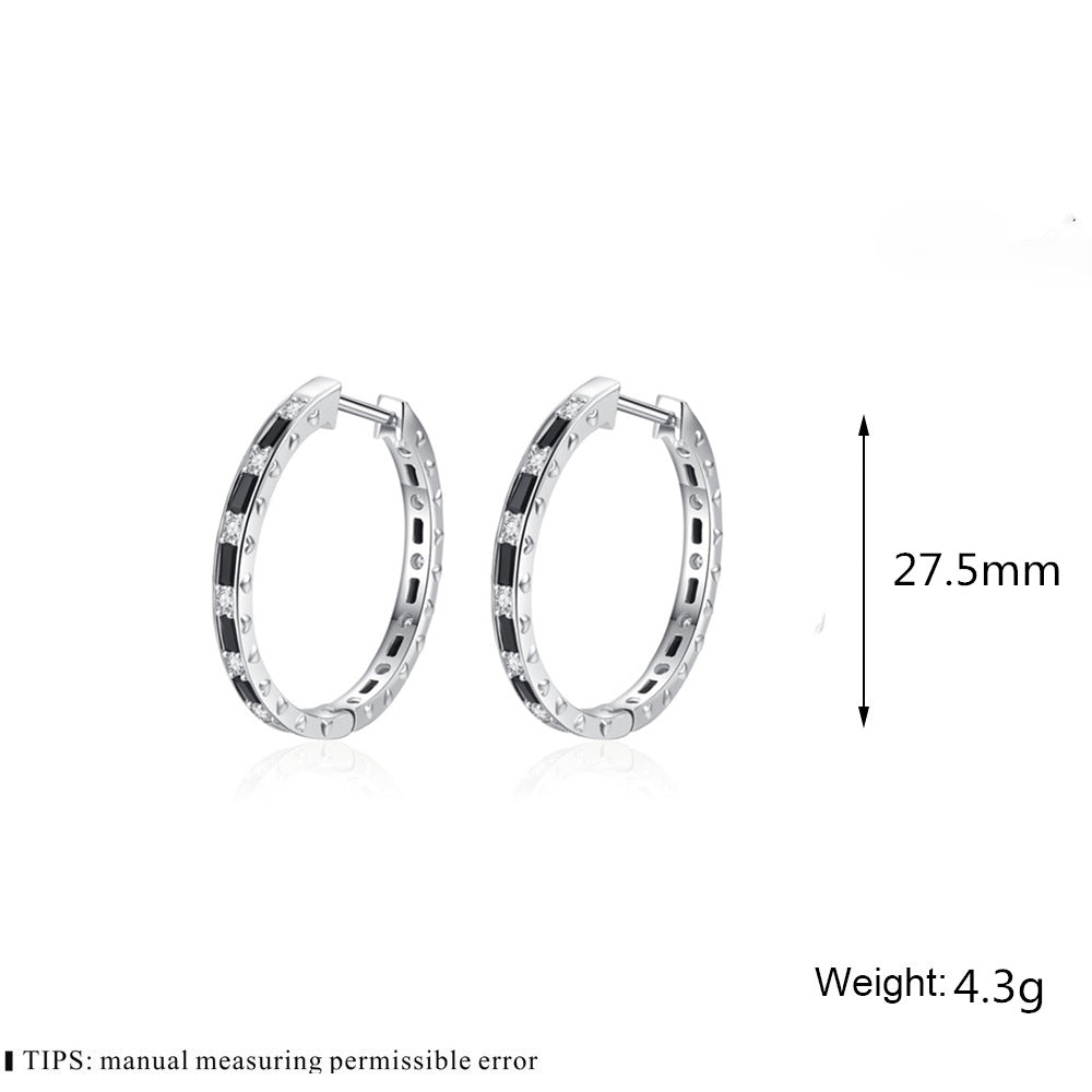 Boucles d'oreilles en zircon pour femmes noires simples à la mode - Ivory Deals Market