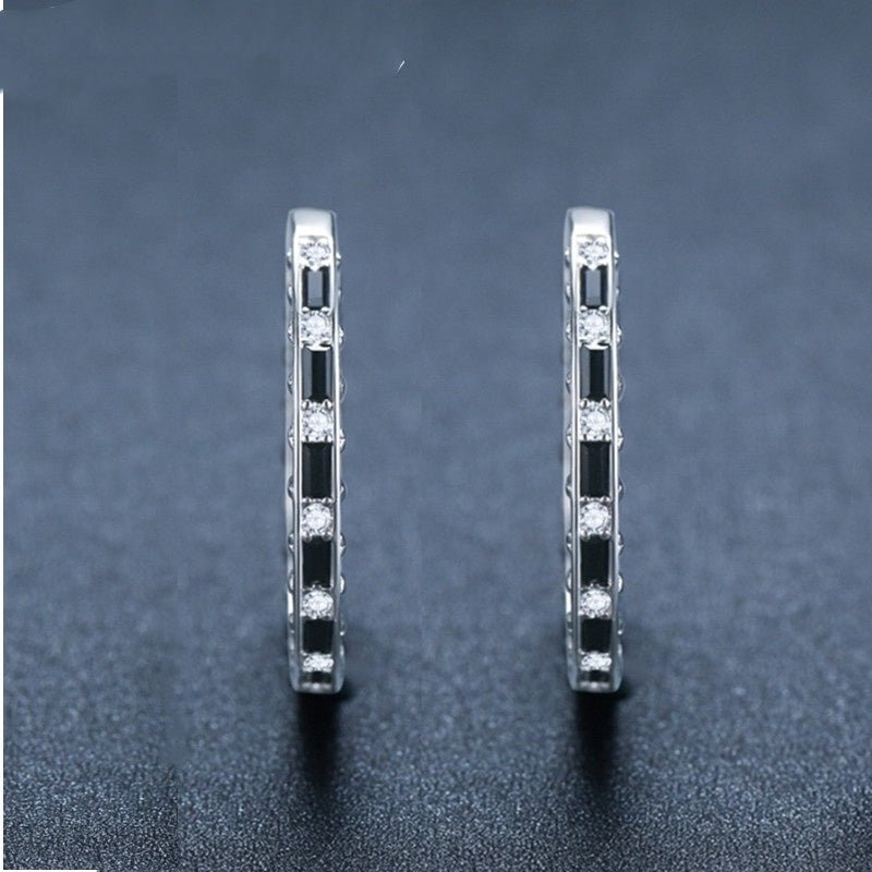 Boucles d'oreilles en zircon pour femmes noires simples à la mode - Ivory Deals Market