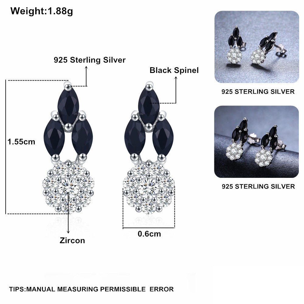 Boucles d'oreilles en zircon rond plaqué cuivre. - Ivory Deals Market