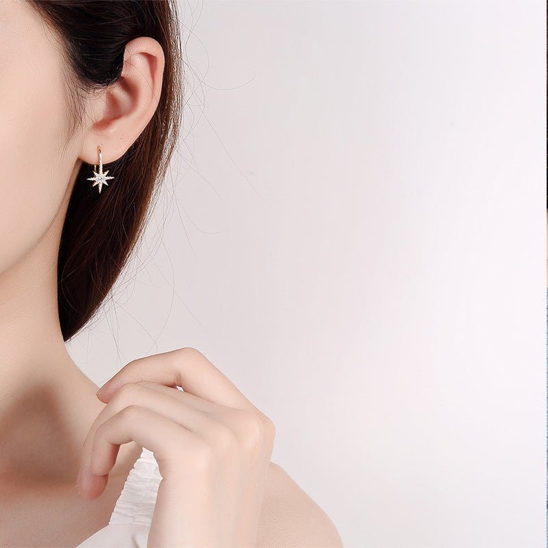 Boucles d'oreilles huit étoiles Awn pour femmes - Ivory Deals Market