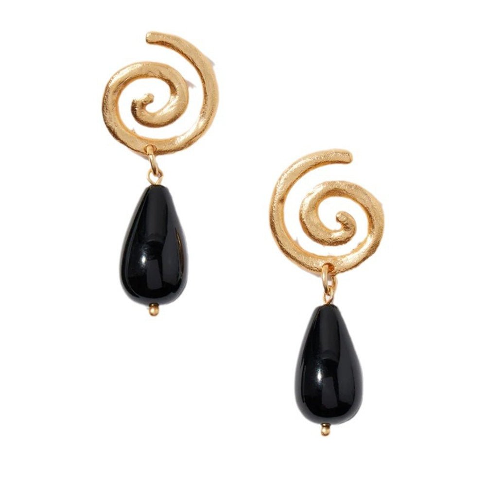 Boucles d'oreilles pendantes pour femmes à la mode Obsidienne - Ivory Deals Market