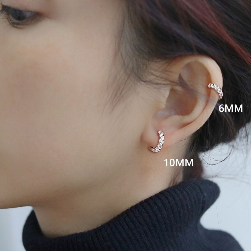 Boucles d'oreilles rondes en zircon, design d'intérêt spécial féminin - Ivory Deals Market