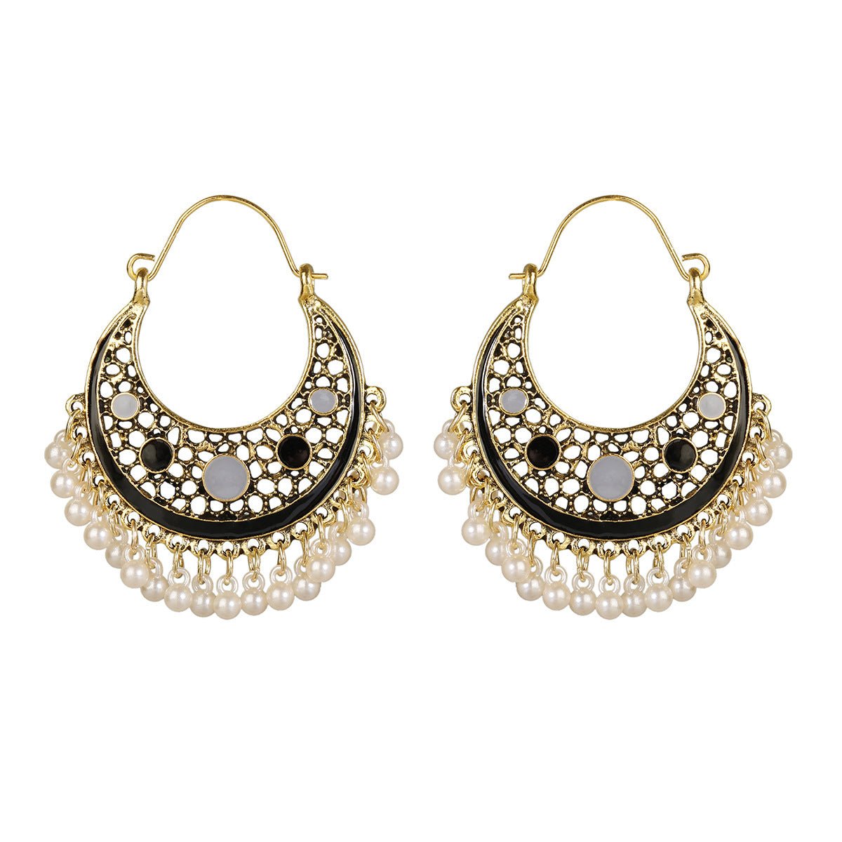 Boucles d'oreilles style ethnique bohème style ethnique indien rétro style Hong Kong - Ivory Deals Market