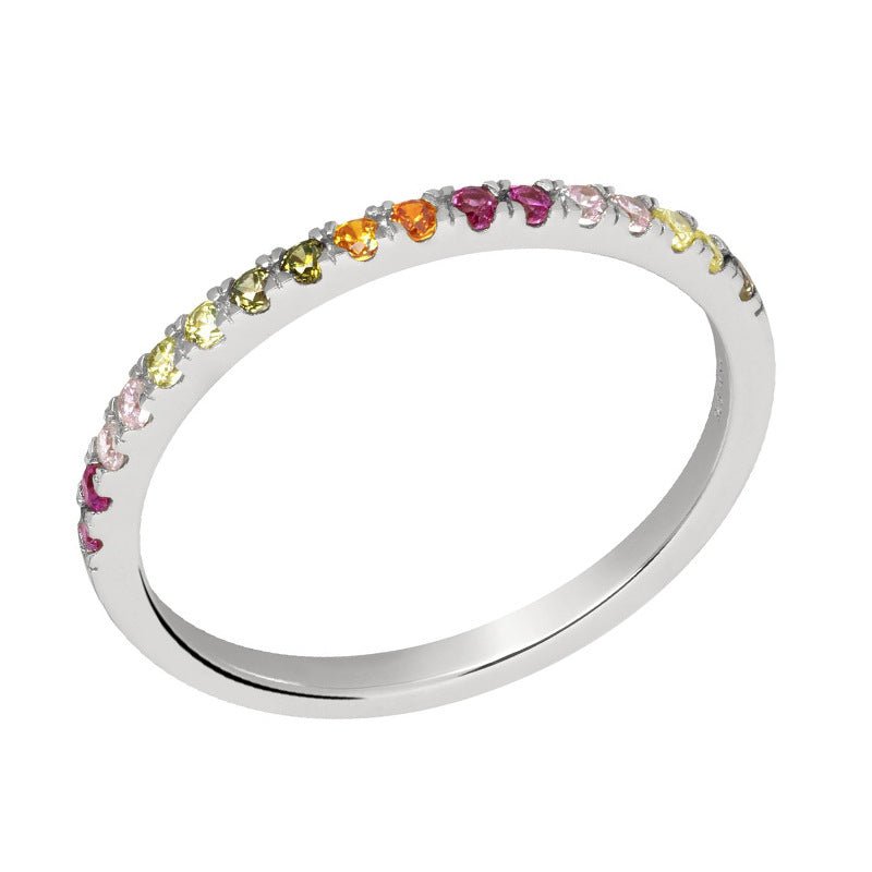 Bracelet bague couleur zircon plaqué or véritable 18 carats diamant - Ivory Deals Market