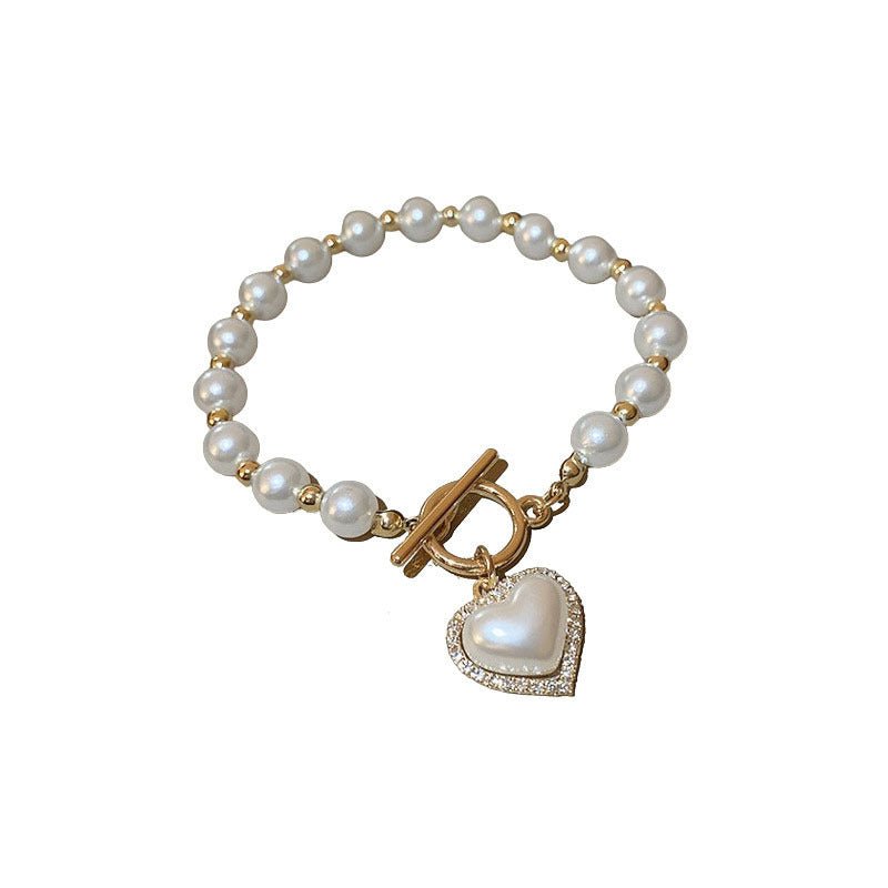 Bracelet en forme de cœur avec boucle en forme d'OT - Ivory Deals Market