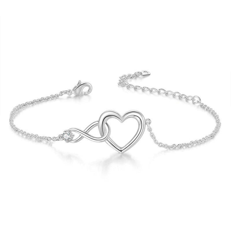 Bracelet en forme de coeur Bijoux Mode Polyvalent Amour Bracelet Cadeau Pour petite amie Saint - Valentin - Ivory Deals Market