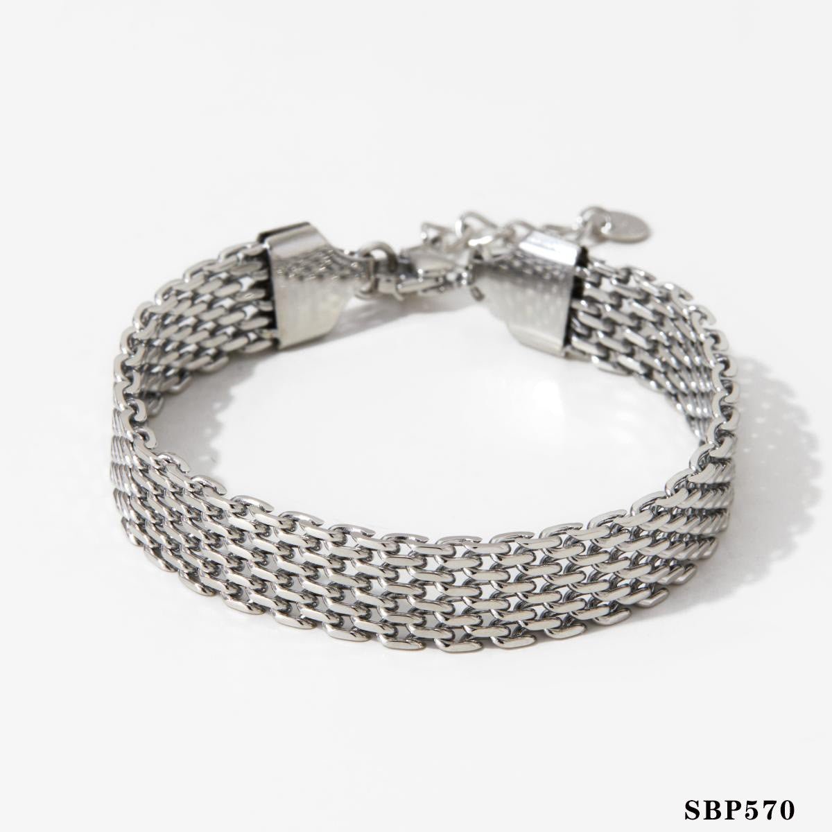 Bracelet en forme de cœur de chaîne de réseau, - Ivory Deals Market