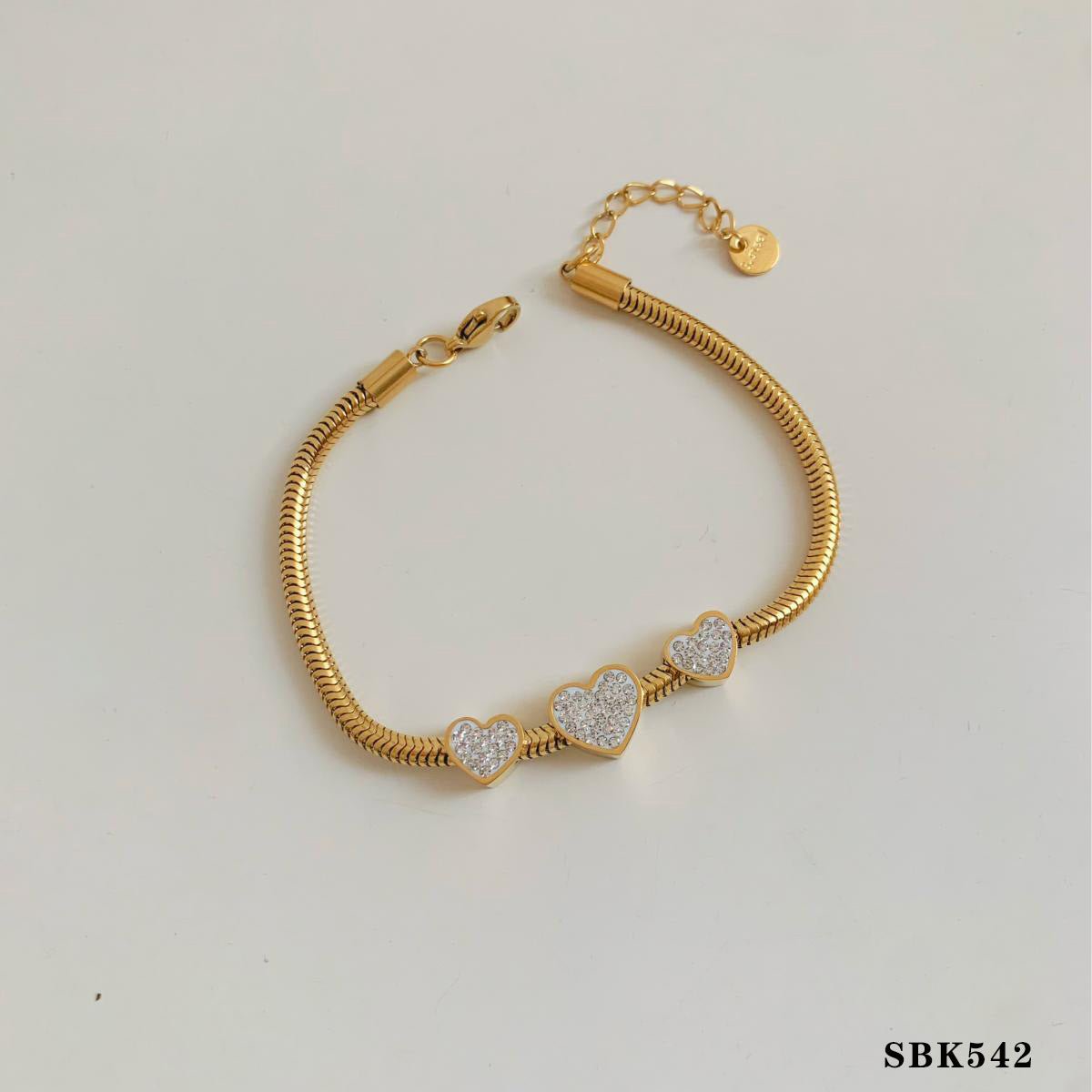 Bracelet en forme de cœur de chaîne de réseau, - Ivory Deals Market