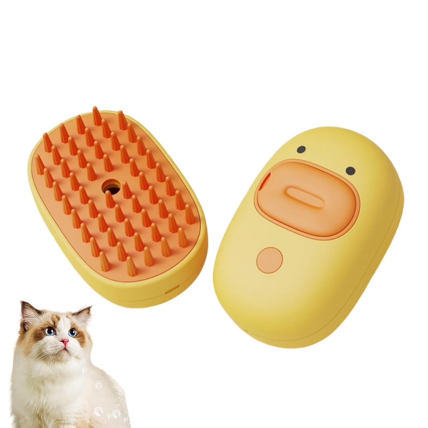 Brosse à vapeur pour chat, brosse à vapeur pour chien, brosse à vapeur en silicone pour animaux de compagnie pour chiens, nettoyage et élimination des cheveux en vrac Brosse à cheveux pour animaux de compagnie Outil de toilettage - Ivory Deals Market