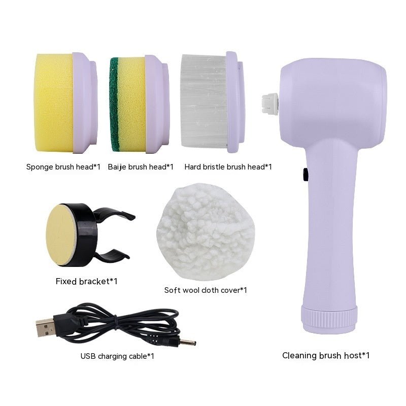 Brosse de nettoyage électrique 4 en 1 Brosse rotative Brosse de nettoyage électrique sans fil portable - Ivory Deals Market