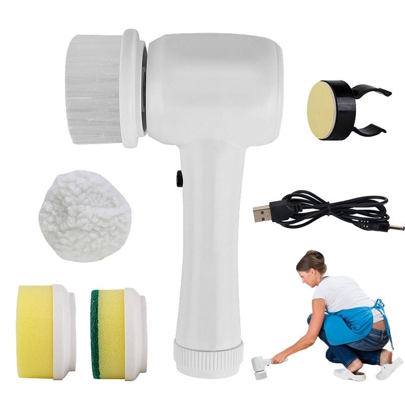 Brosse de nettoyage électrique 4 en 1 Brosse rotative Brosse de nettoyage électrique sans fil portable - Ivory Deals Market