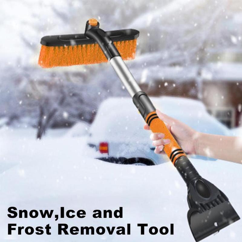 Brosse de nettoyage pour voiture, grattoir à glace, pelle à neige détachable, brosse à poussière pour pare - brise de voiture, brosse à neige extensible avec poignée en mousse - Ivory Deals Market