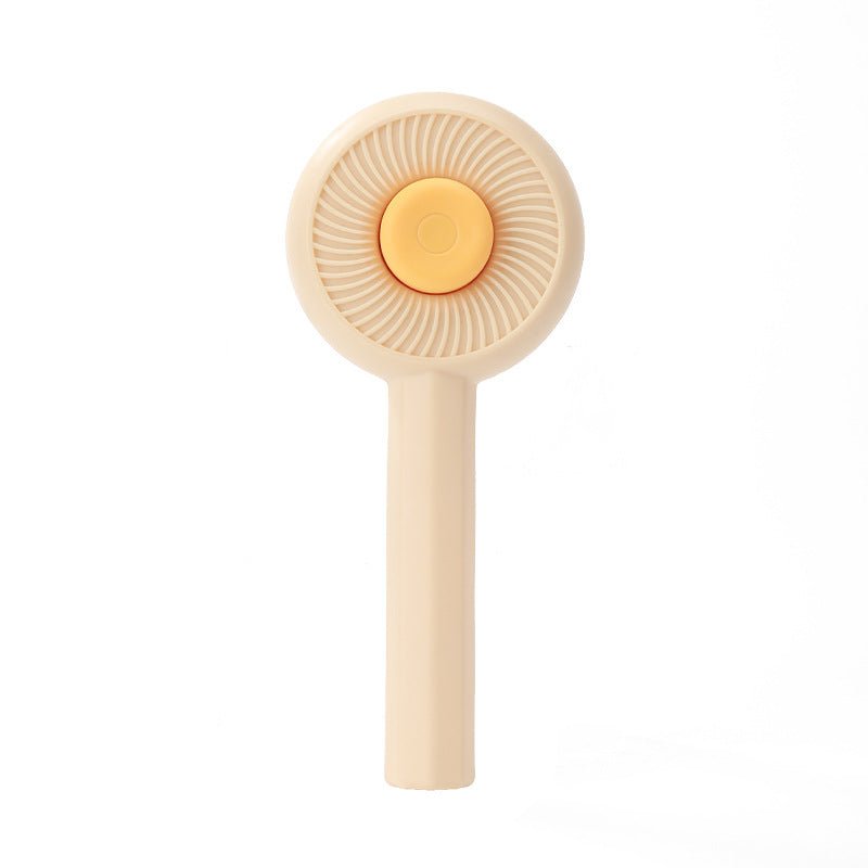 Brosses de toilettage pour chat, brosse nettoyante pour cheveux pour animaux de compagnie Brosses de massage pour chats Chiens avec bouton d'auto - nettoyage Brosse de délestage pour animaux de compagnie pour enlever les angles de fourrure en ample - Ivory Deals Market