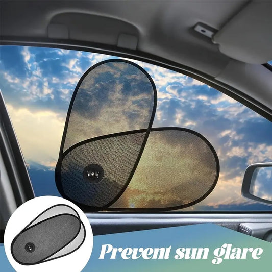 Nuances de fenêtre de voiture, abat-jour de fenêtre de voiture respirant pour le bébé de côté, fenêtre latérale transfrontalière, pare-soleil, abat-soleil, super extensible, pour fenêtre de voiture, pour bloc de bébé, chaleur solaire et rayons UV nocifs - Ivory Deals Market