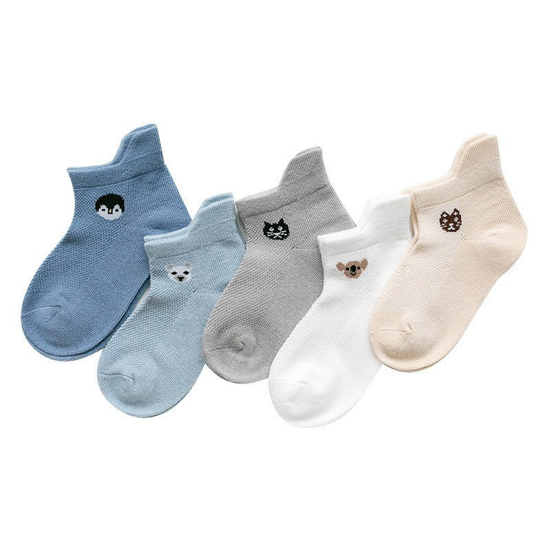 Chaussettes en coton respirantes pour bébés garçons et filles.