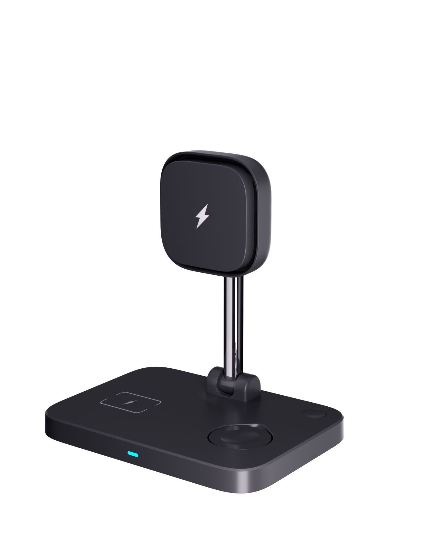 Support de refroidissement pour téléphone portable avec chargeur sans fil magnétique trois-en-un pour nouveau bureau mobile.