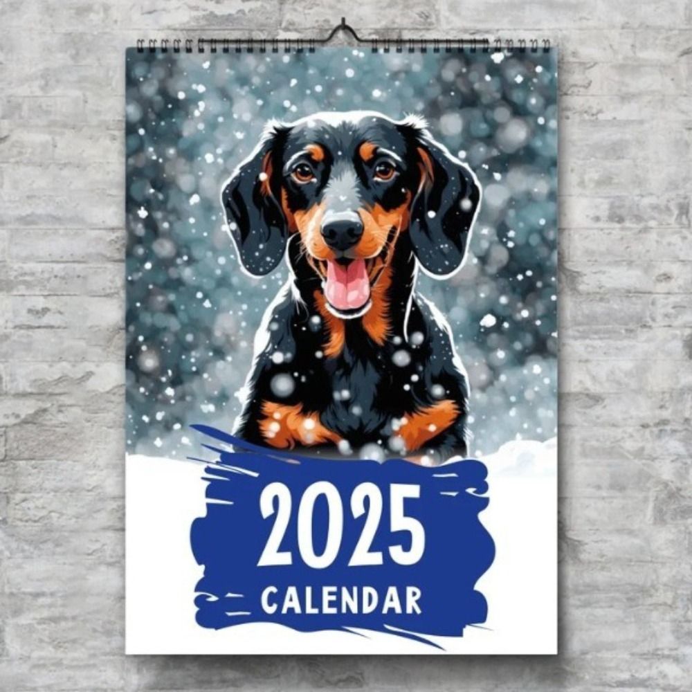 Calendrier mural suspendu pour la maison, cadeau de décoration intérieure, avec planning quotidien, hebdomadaire et mensuel pour l'année 2025.