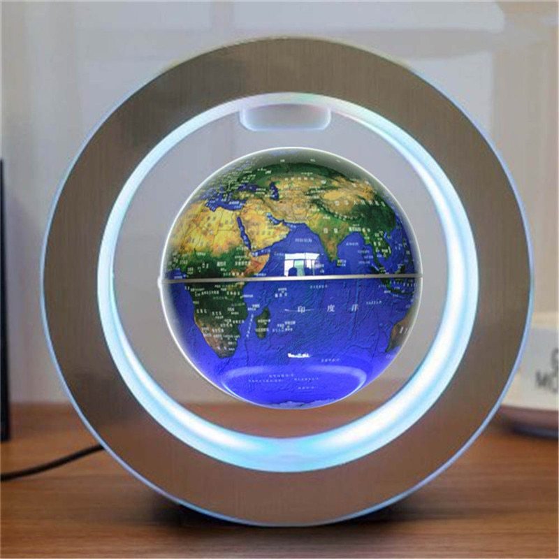 Rond LED Carte du monde Globe flottant Lumière à lévitation magnétique Anti Gravity Magic