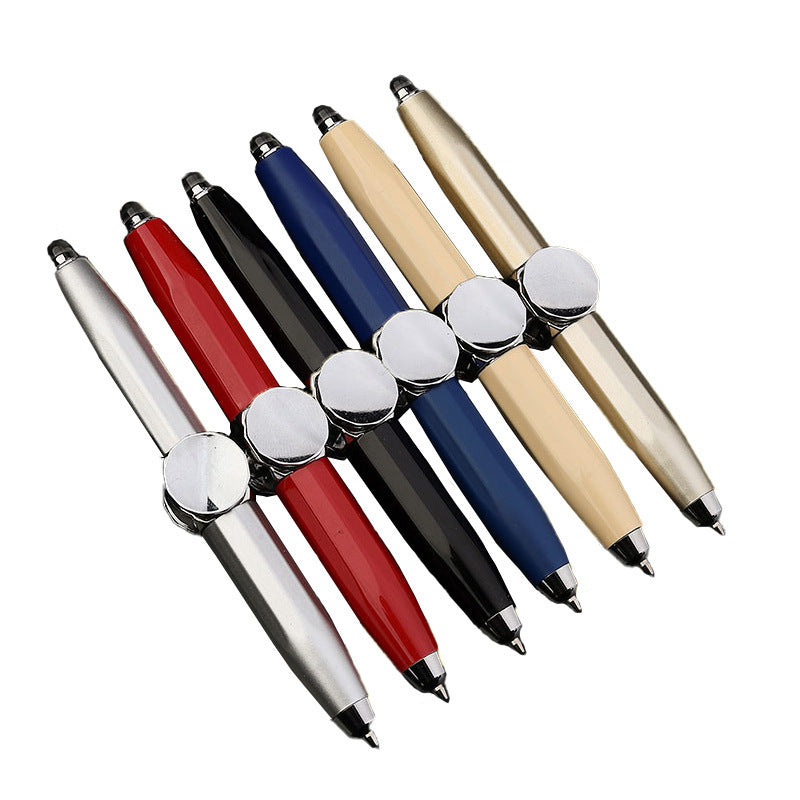 Stylo LED multifonction créatif, stylos à bille en métal gyroscopique, fournitures scolaires de bureau - Ivory Deals Market