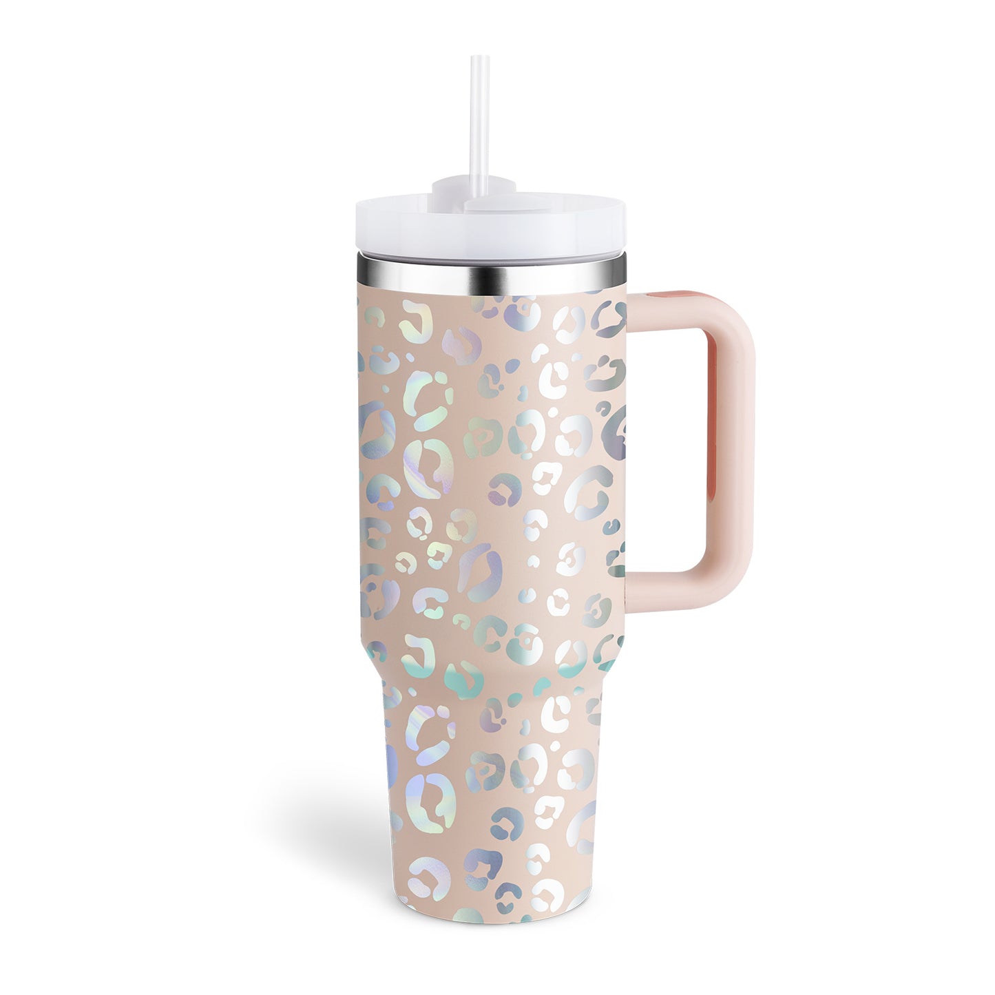 Tasse de café portable de 40 onces avec poignée, bouteille d'eau en acier inoxydable pour voiture, grande capacité, sans bisphénol A.