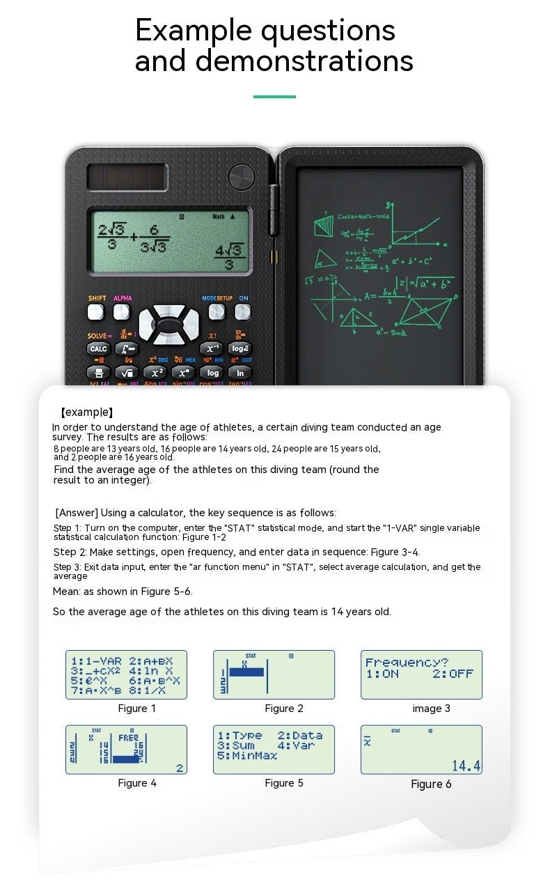 Calculatrice de fonction d'apprentissage Petite tablette d'écriture manuscrite - Ivory Deals Market