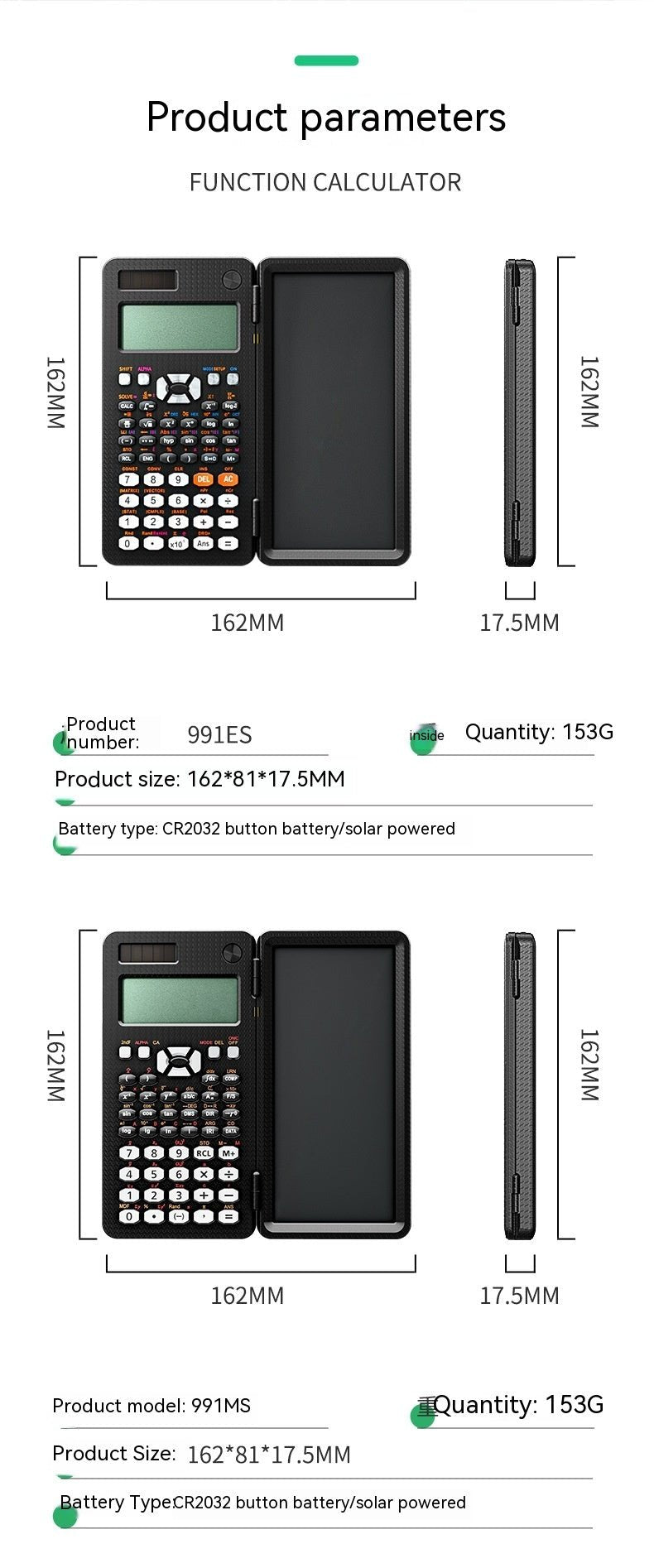 Calculatrice de fonction d'apprentissage Petite tablette d'écriture manuscrite - Ivory Deals Market