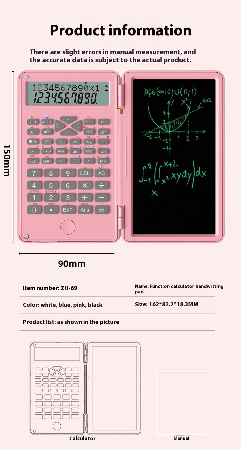 Calculatrice scientifique nouvelle spéciale pour la comptabilité, portable et de petite taille, avec fonctionnalité de tablette et prise de notes manuscrites pour les étudiants - Ivory Deals Market