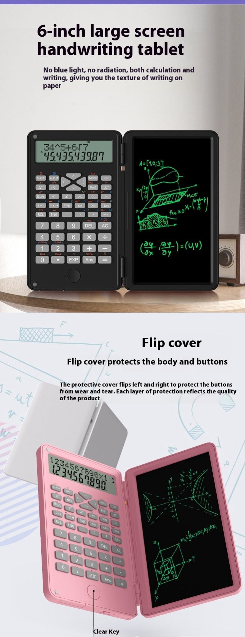 Calculatrice scientifique nouvelle spéciale pour la comptabilité, portable et de petite taille, avec fonctionnalité de tablette et prise de notes manuscrites pour les étudiants - Ivory Deals Market