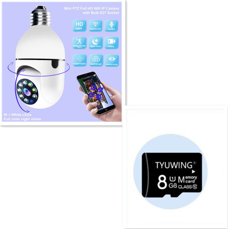 Caméra WiFi 1080P Ampoule avec zoom 4X E27 pour la maison, surveillance en 5GWiFi - Ivory Deals Market