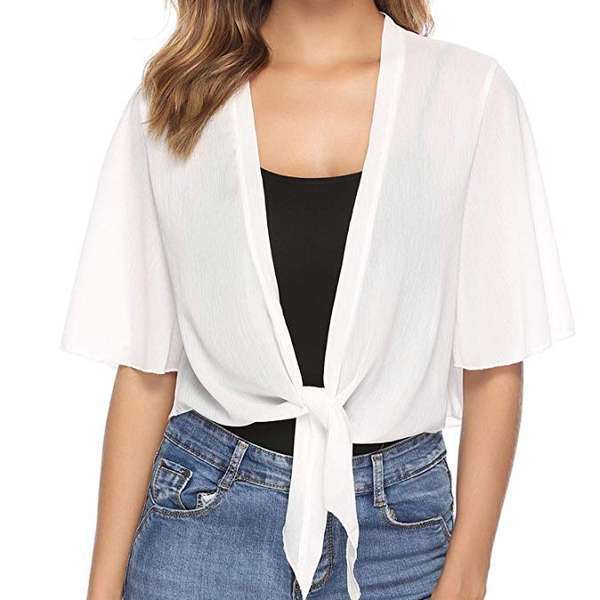 Cardigan en mousseline de soie pour femmes, printemps et été - Ivory Deals Market