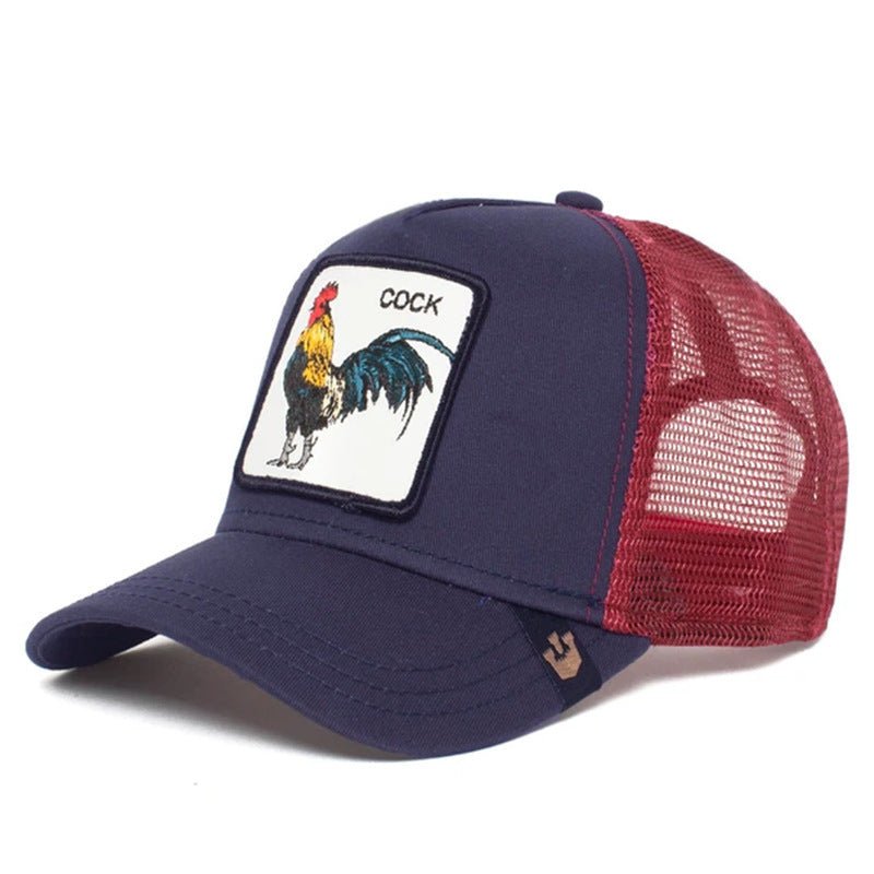 Casquette de camionneur d'été brodée avec motif animal - Ivory Deals Market