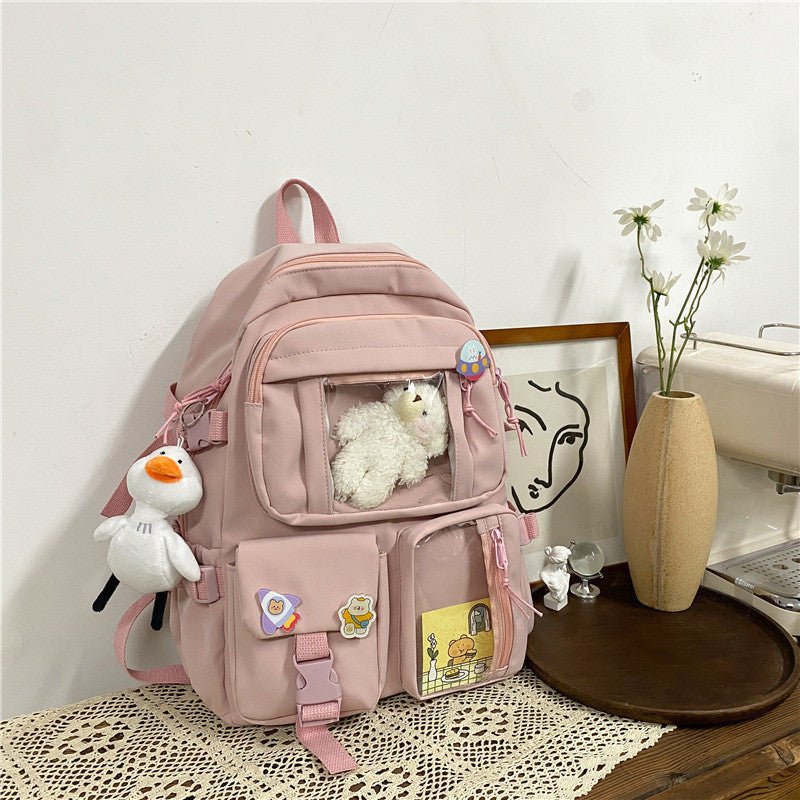 Casual Grand - capacité Sac D'école Harajuku Style Sac À Dos pour Moyen et Élèves du Secondaire - Ivory Deals Market