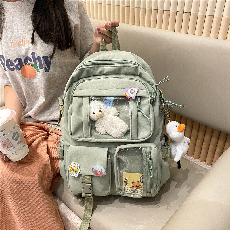 Casual Grand - capacité Sac D'école Harajuku Style Sac À Dos pour Moyen et Élèves du Secondaire - Ivory Deals Market